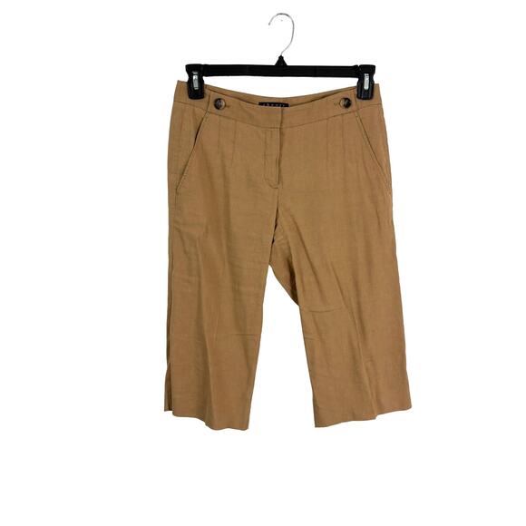 QUIET LUXURY Theory Linen Bermuda Shorts – Tailored Utility Office – Size 4 - Picture 1 of 7